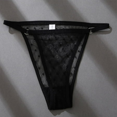 Womens Panties Mesh Sheer See Through Thong Underwear G-String Briefs