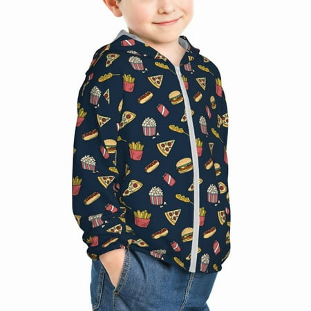 Uemuo Fastfood Pattern Rash Guard for Boys Girls Long Sleeve Swim Shirts UPF 50+ UV Sun Protection Hooded Fishing Shirt with Pocket for Kid-5 Years
Uemuo Fastfood Pattern Rash Guard for Boys Girls Long Sleeve Swim Shirts UPF 50+ UV Sun Protection Hooded Fishing Shirt with Pocket for Kid-5 Years