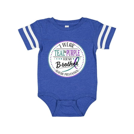 Inktastic Suicide Prevention- I Wear Teal and Purple for My Brother Gift Baby Boy or Baby Girl Bodysuit
Inktastic Suicide Prevention- I Wear Teal and Purple for My Brother Gift Baby Boy or Baby Girl Bodysuit