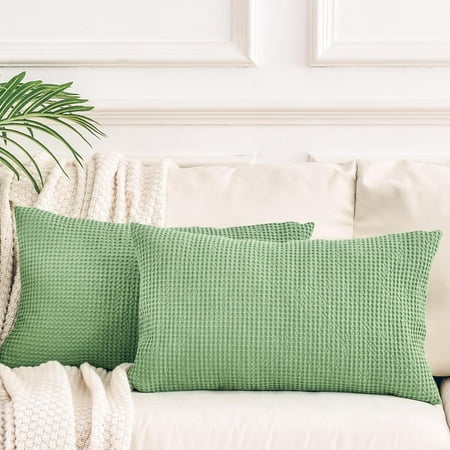 NEXHOME PRO 16x16 Lumbar Pillow Covers 100% Cotton Waffle Weave Set of 2 Pillow Shams Home Decorative for Bed Couch Sofa Car No Insert Sage Green
NEXHOME PRO 16x16 Lumbar Pillow Covers 100% Cotton Waffle Weave Set of 2 Pillow Shams Home Decorative for Bed Couch Sofa Car No Insert Sage Green