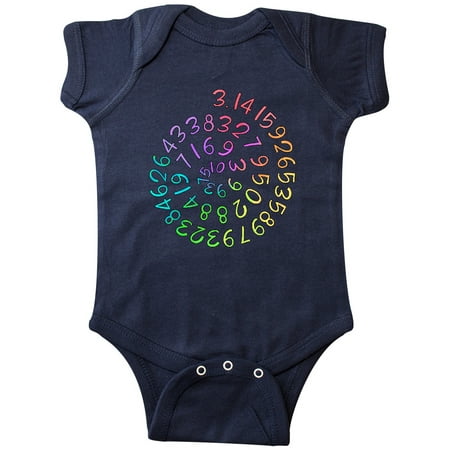 Inktastic Pi Day Pi Numerals in Rainbow Spiral Gift Baby Boy or Baby Girl Bodysuit