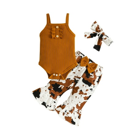 Kids Baby Girls Clothes Sleeveless Knitting Romper Vest Long Bell-Bottoms Pants Outfits Headband Brown 9-12 Months
Kids Baby Girls Clothes Sleeveless Knitting Romper Vest Long Bell-Bottoms Pants Outfits Headband Brown 9-12 Months
