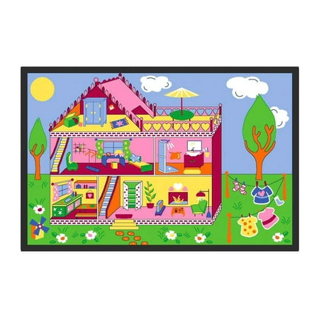 Our Dream House Dollhouse Inspired Indoor\/Outdoor Children's Rug