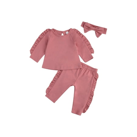 IZhansean Newborn Baby Girl Fall Winter Outfits Ruffle Long Sleeve Sweatshirt Tops Pants Set Pajamas Pink 3-6 Months
IZhansean Newborn Baby Girl Fall Winter Outfits Ruffle Long Sleeve Sweatshirt Tops Pants Set Pajamas Pink 3-6 Months