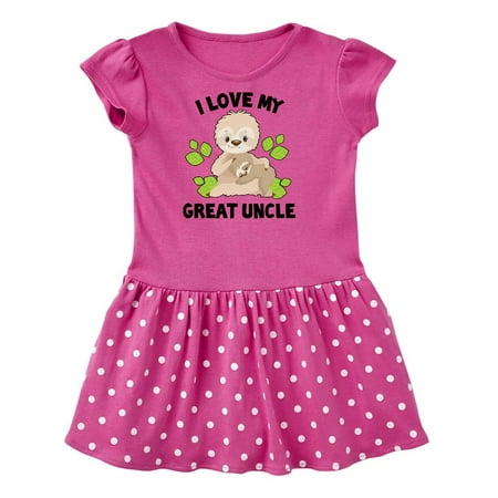 Inktastic Cute Sloth I Love My Great Uncle with Green Leaves Gift Toddler Girl Dress
Inktastic Cute Sloth I Love My Great Uncle with Green Leaves Gift Toddler Girl Dress