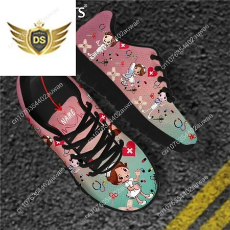 Pink Nursing Shoes Ladies Flats Sneakers Cute Cartoon Nurse/Doctor Brand Design AF Mesh Lightweight Female Footwear
Pink Nursing Shoes Ladies Flats Sneakers Cute Cartoon Nurse/Doctor Brand Design AF Mesh Lightweight Female Footwear