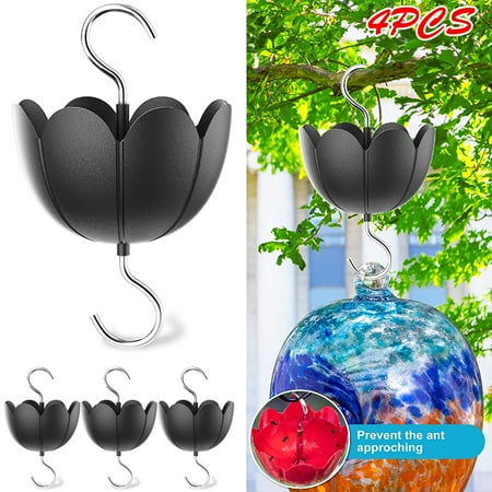 4PCS Hummingbird Feeder Insect Guard Flower Shape Ant Moat