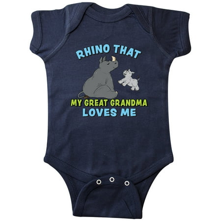 Inktastic Rhino That My Great Grandma Loves Me with Cute Rhinos Gift Baby Boy or Baby Girl Bodysuit
Inktastic Rhino That My Great Grandma Loves Me with Cute Rhinos Gift Baby Boy or Baby Girl Bodysuit