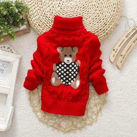 Yubatuo Toddler Kids Baby Girls Boy Bear Print Sweater Knit Crochet Tops Clothes Outfits Baby Boy Clothes Red 18
Yubatuo Toddler Kids Baby Girls Boy Bear Print Sweater Knit Crochet Tops Clothes Outfits Baby Boy Clothes Red 18