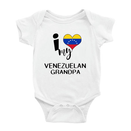 I Heart My Venezuelan Grandpa Venezuela Love Flag Baby One-Pieces (White 18-24 Months)
I Heart My Venezuelan Grandpa Venezuela Love Flag Baby One-Pieces (White 18-24 Months)