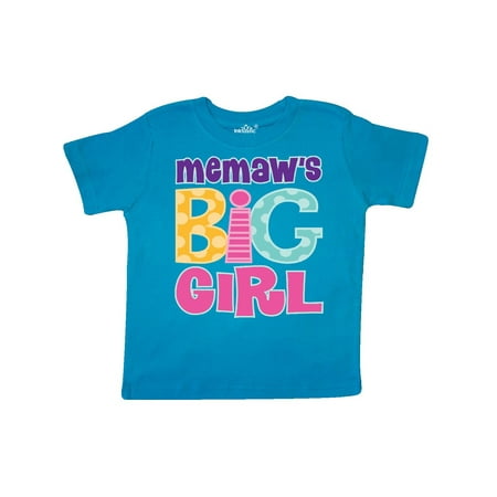 Inktastic Memaw Big Girl Gift Toddler Toddler Girl T-Shirt