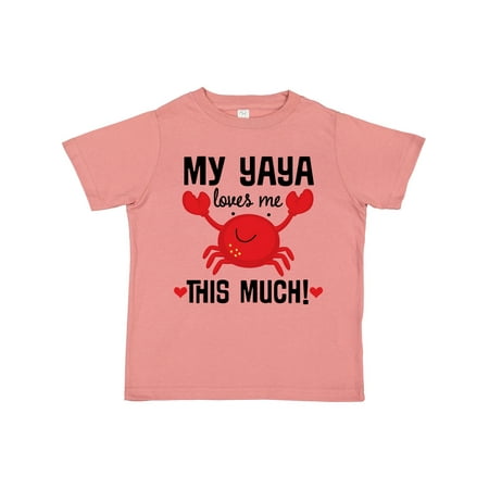 Inktastic Yaya Loves Me Grandson Gift Toddler Boy or Toddler Girl T-Shirt
