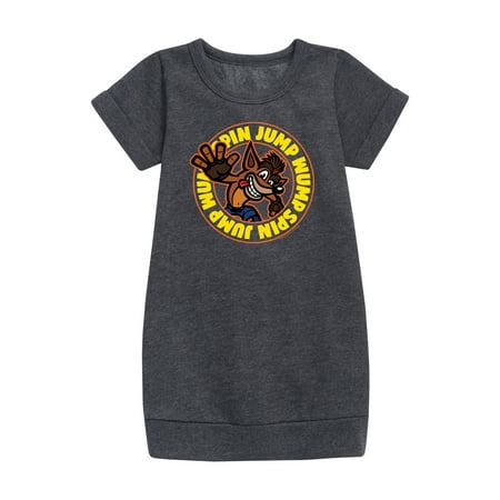 Crash Bandicoot - Spin Jump Wump - Toddler And Youth Girls Fleece Dress