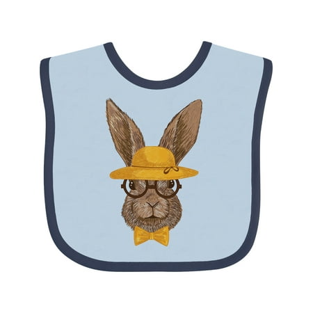 Inktastic Hipster Easter Bunny Gift Baby Boy or Baby Girl Bib