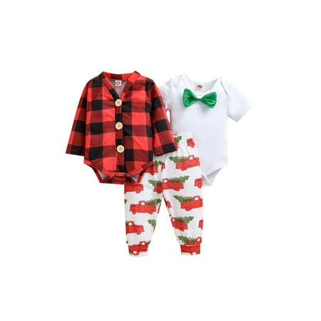 Herdignity Boy’s Plaid Long Sleeve Romper Bowtie Short Sleeve Romper and Pants
Herdignity Boy’s Plaid Long Sleeve Romper Bowtie Short Sleeve Romper and Pants