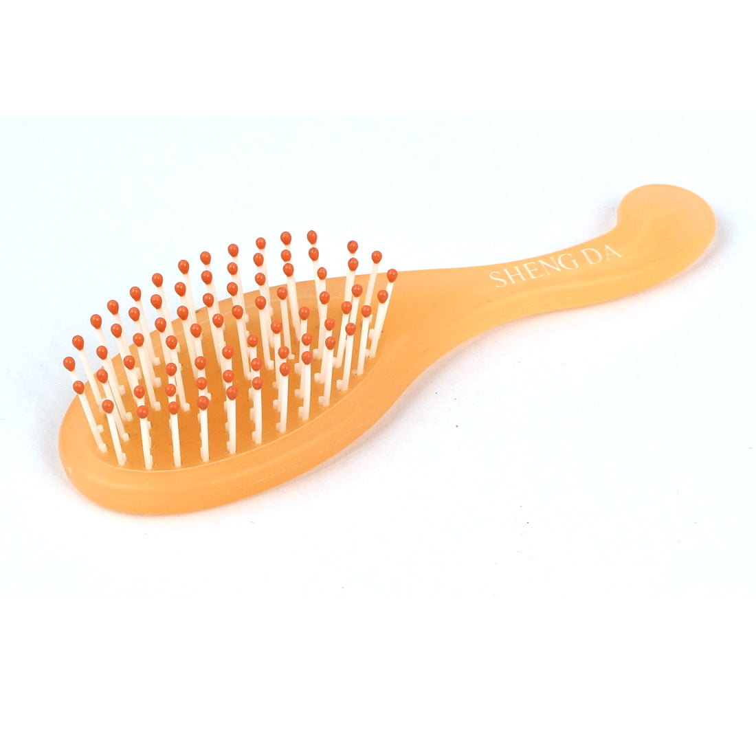 Head Scalp Massage Plastic Anti Static Brush Hair Comb Orange White