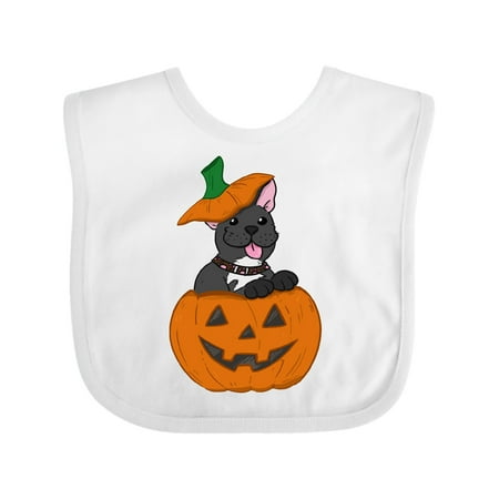 Inktastic Halloween Frenchie Pumpkin Puppies Gift Baby Boy or Baby Girl Bib