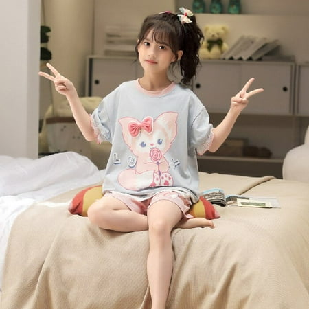 Sanrios Girl Summer Cotton Pajama Set Cartoon Kuromi Hellokittys Short Sleeved Shorts Home Clothe Cute Parent-child Clothing
Sanrios Girl Summer Cotton Pajama Set Cartoon Kuromi Hellokittys Short Sleeved Shorts Home Clothe Cute Parent-child Clothing