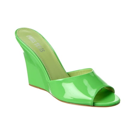 Paris Texas Wanda Patent Wedge Sandal 38.5 Green