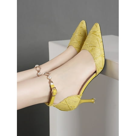 Embroidered Detail Point Toe Stiletto Heeled Denim Ankle Strap Pumps Women‘s Footwear
Embroidered Detail Point Toe Stiletto Heeled Denim Ankle Strap Pumps Women‘s Footwear