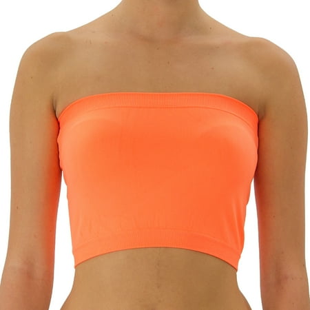 TD Collections Women s Basic Stretch Layer Seamless Tube Bra Bandeau Top
