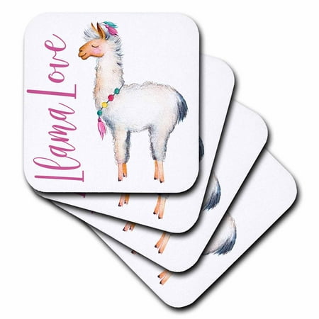 3dRose Cute Watercolor Llama With The Words Llama Love - Soft Coasters set of 4
3dRose Cute Watercolor Llama With The Words Llama Love - Soft Coasters set of 4