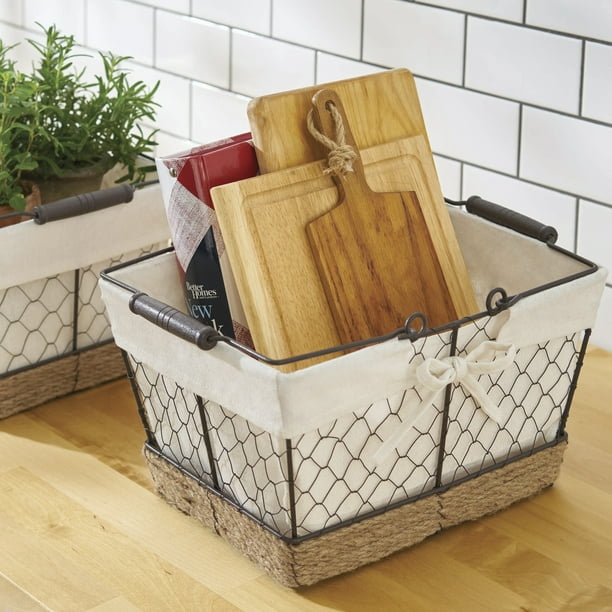 Better Homes & Gardens Chicken Wire Small Basket Set, 2 Count