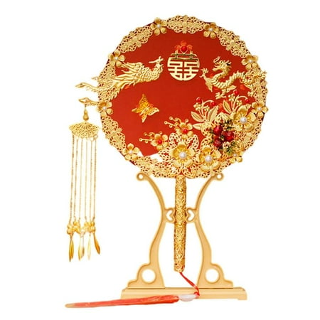 Wedding Fan Bride Craft Flower Photography Props Chinese Handheld for Wedding Gift - Red D
Wedding Fan Bride Craft Flower Photography Props Chinese Handheld for Wedding Gift - Red D