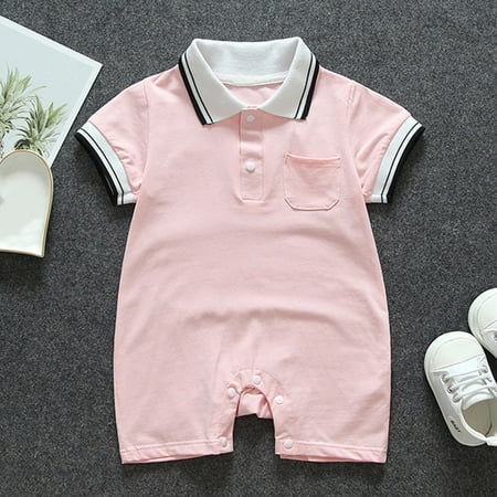 Baby onesie Toddler Baby Boys Girls Short Sleeve Turn-Down Collar Pocket Romper Jumpsuits CHMORA
Baby onesie Toddler Baby Boys Girls Short Sleeve Turn-Down Collar Pocket Romper Jumpsuits CHMORA