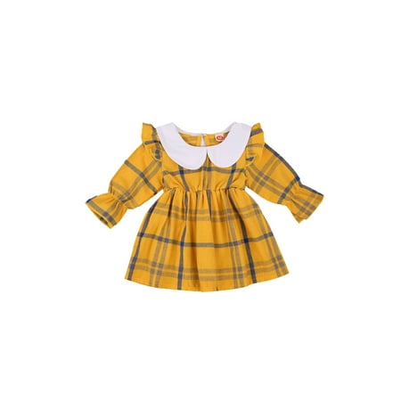 JYYYBF Newborn Infant Baby Girl Yellow Ruffle Long Sleeve Plaid Dress Party Princess Dresses Fall Winter Dresses Outfits Yellow 12-18 Months
JYYYBF Newborn Infant Baby Girl Yellow Ruffle Long Sleeve Plaid Dress Party Princess Dresses Fall Winter Dresses Outfits Yellow 12-18 Months