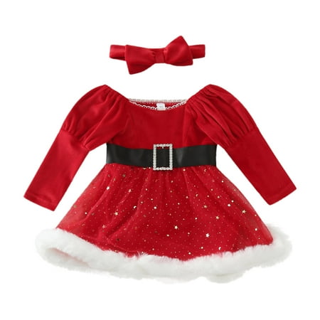 Chenyuanyuan Baby Girl Christmas Outfit Toddler Girls Long Sleeve Christmas Star Tulle Princess Dress Headbands Set Size 4-5 Years
Chenyuanyuan Baby Girl Christmas Outfit Toddler Girls Long Sleeve Christmas Star Tulle Princess Dress Headbands Set Size 4-5 Years