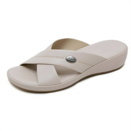 Women s Wedge Sandals Comfortable Soft Leather Platform Shoes Summer Outdoor Cross-Strap Slide Sandal
Women s Wedge Sandals Comfortable Soft Leather Platform Shoes Summer Outdoor Cross-Strap Slide Sandal