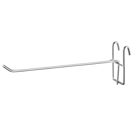 Uxcell 10 Inch Store Garage Storage Grid Wall Display Hooks Silver 4 Count