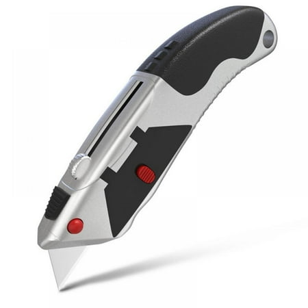Utility Knife SK5 Heavy Duty Retractable Box Cutter for Cartons Cardboard and Boxes Blade Storage Design
Utility Knife SK5 Heavy Duty Retractable Box Cutter for Cartons Cardboard and Boxes Blade Storage Design