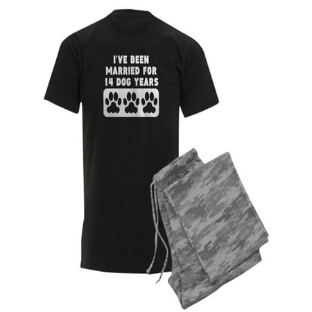 CafePress - 2Nd Anniversary Dog Years Pajamas - Men s Dark Pajamas