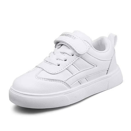 JJtiger Leather-covered small white shoes casual sports children s shoes
