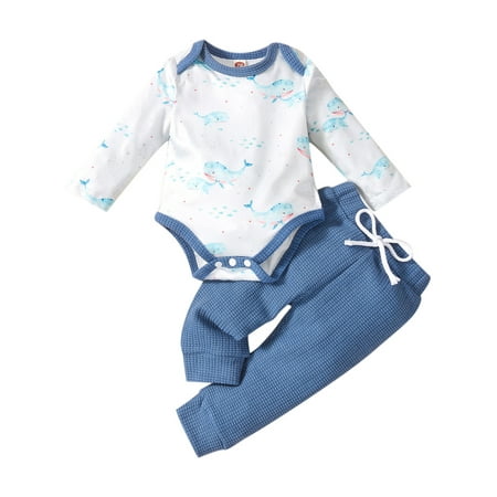 JBEELATE Toddler Baby Girls Boys Outfits Sets Cute Whale Print Bodysuit Top Drawstring Pants 2pcs Kid Clothes Autumn
JBEELATE Toddler Baby Girls Boys Outfits Sets Cute Whale Print Bodysuit Top Drawstring Pants 2pcs Kid Clothes Autumn