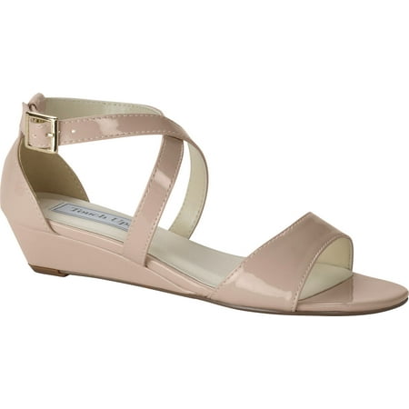 Women s Touch Ups Shyla Wedge Sandal Nude Patent 8.5 M