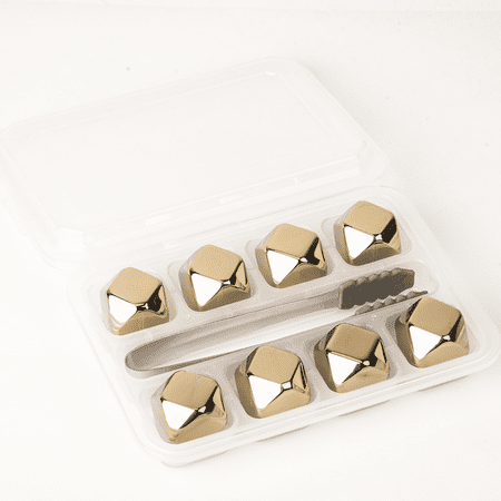 Whiskey Stones 8 Pack Metal Reusable Ice Cubes High Cooling Technology Stainless Steel Ice Cubes Refreezable Chilling Stones for Whiskey Vodka Liqueurs Wine
Whiskey Stones 8 Pack Metal Reusable Ice Cubes High Cooling Technology Stainless Steel Ice Cubes Refreezable Chilling Stones for Whiskey Vodka Liqueurs Wine