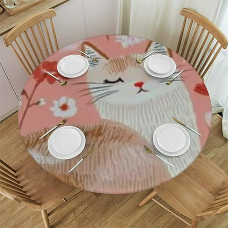Autua Cat Flowers Pink Round Tablecloth Stain-Resistant & Washable Indoor Outdoor Table Cover 100% Polyester Ideal for Restaurants Weddings Parties Mother s Day Decor 46 -50
Autua Cat Flowers Pink Round Tablecloth Stain-Resistant & Washable Indoor Outdoor Table Cover 100% Polyester Ideal for Restaurants Weddings Parties Mother s Day Decor 46 -50