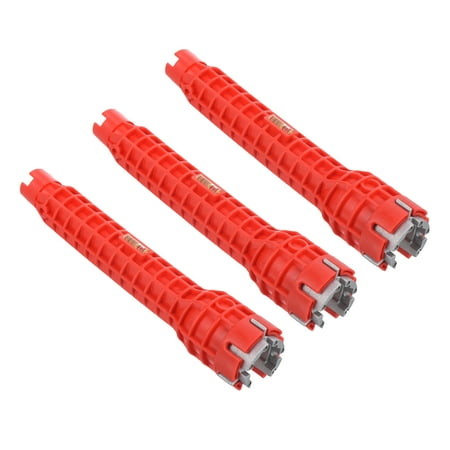 Faucet and Sink Installer 3 Pack 5 in 1 Multi-purpose Wrench Plumbing Tool for Toilet Bowl Bathroom Basin Red
Faucet and Sink Installer 3 Pack 5 in 1 Multi-purpose Wrench Plumbing Tool for Toilet Bowl Bathroom Basin Red