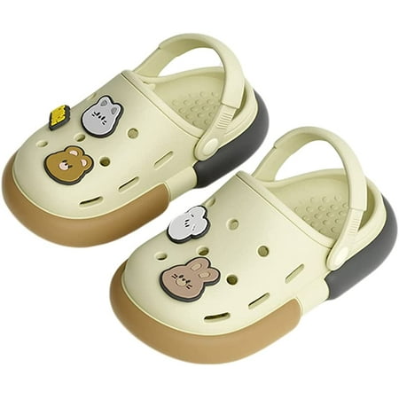 CoCopeaunts Slide Sandals for Girls Boys Comfy Beach Slides Cute Non-slip Kids Sandals Indoor & Outdoor