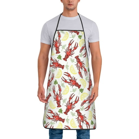 Chef Aprons for Men and Women - Lobster Cilantro Lemon Oil-Resistant Bib Aprons for Cooking Waterproof BBQ Grilling Kitchen Aprons Gifts for Women and Men
Chef Aprons for Men and Women - Lobster Cilantro Lemon Oil-Resistant Bib Aprons for Cooking Waterproof BBQ Grilling Kitchen Aprons Gifts for Women and Men