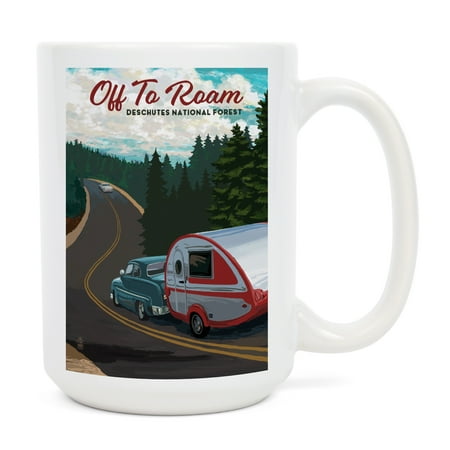 15 fl oz Ceramic Mug Oregon Deschutes National Forest Retro Camper on Road Dishwasher & Microwave Safe
15 fl oz Ceramic Mug Oregon Deschutes National Forest Retro Camper on Road Dishwasher & Microwave Safe