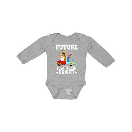 Inktastic Tow Truck Driver Future Gift Baby Boy Long Sleeve Bodysuit