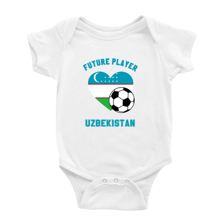 Future Soccer Player Uzbekistan Soccer Fan Baby Rompers Baby Clothes (White 6-12 Months)
Future Soccer Player Uzbekistan Soccer Fan Baby Rompers Baby Clothes (White 6-12 Months)