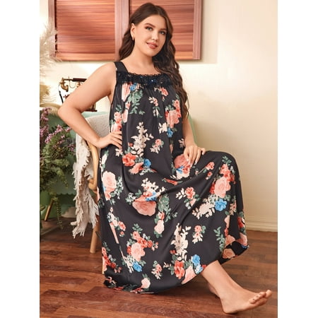 Multicolor Elegant Women s Plus Lace Trim Bow Detail Floral Print Sleep Dress 2XL(16) Y22001D
Multicolor Elegant Women s Plus Lace Trim Bow Detail Floral Print Sleep Dress 2XL(16) Y22001D