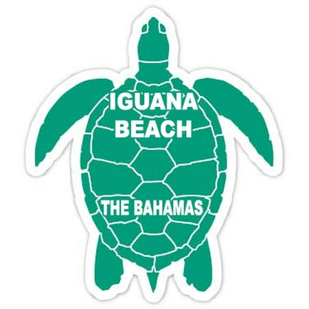 Iguana Beach The Bahamas 4 Green Turtle Shape Magnet