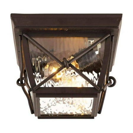 Springbrook 2-Light Rustic Outdoor Ceiling Flush Mount Light with Clear Water Glass Shade
Springbrook 2-Light Rustic Outdoor Ceiling Flush Mount Light with Clear Water Glass Shade