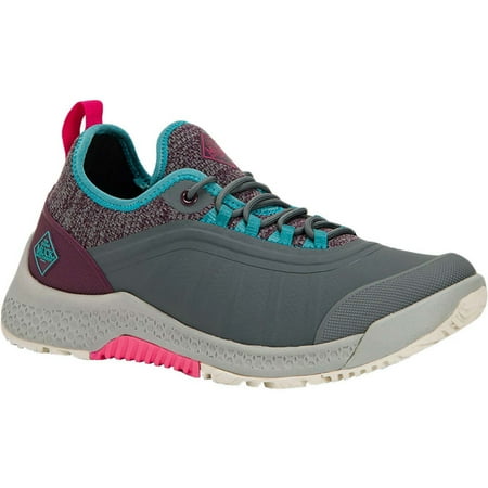 Muck Women s Outscape Lace Up Dark Gray / Teal / Pink